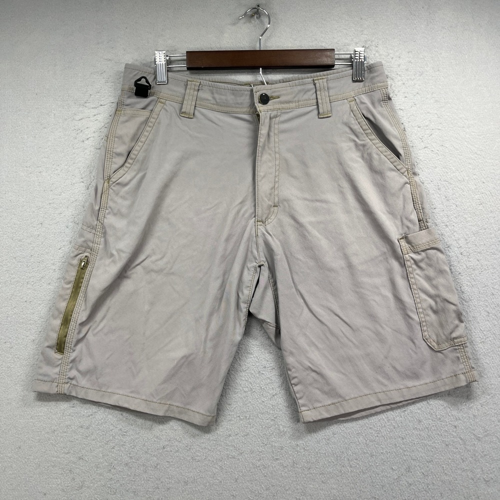 Wrangler Cargo Shorts Mens 32 Beige Outdoor Performance Hiking Utility Gorpcore